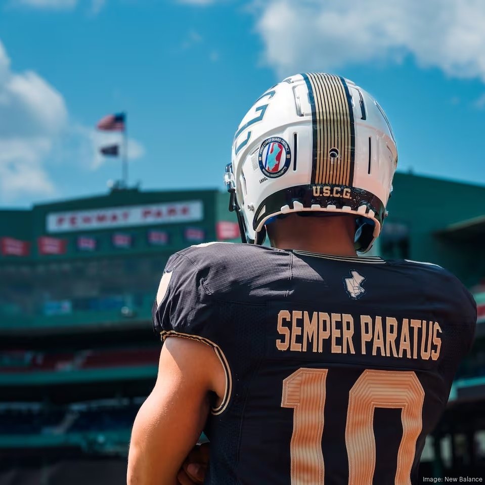 coast guard football helmet New Balance unveils Coast Guard uniforms for Fenway Park game