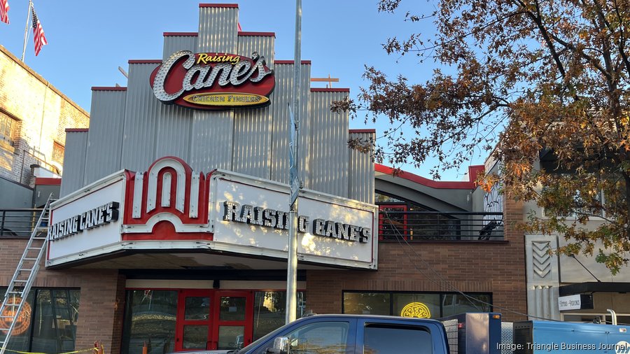 Raising Cane's signage goes up at historic Raleigh location - Triangle ...