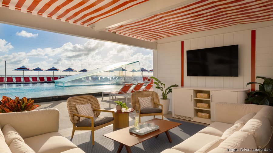 W Fort Lauderdale updates Living Room and pool deck - South Florida ...