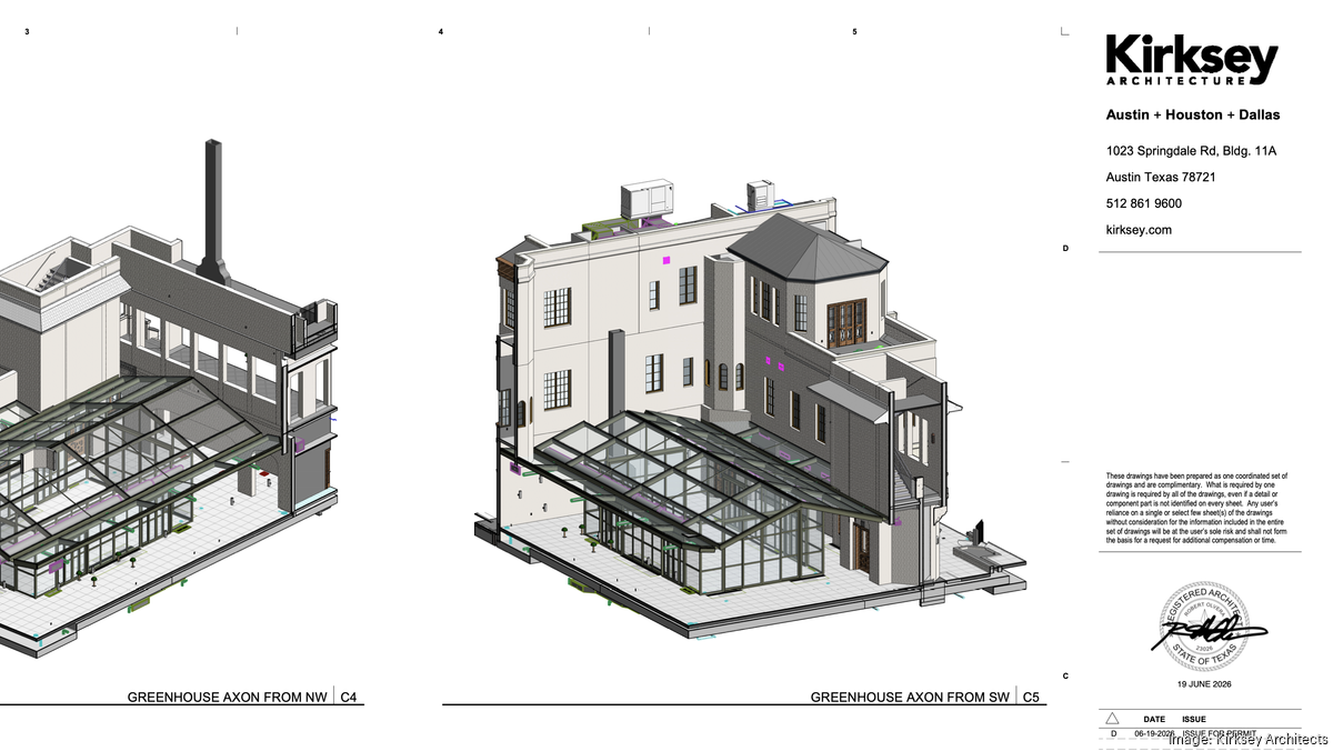 Terry Black's hotel renderings reveal glass greenhouse structure
