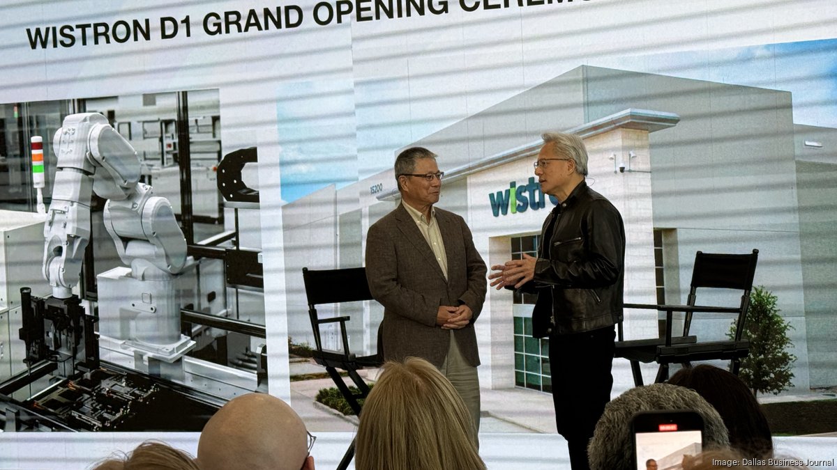 Nvidia CEO extols Wistron's new supercomputer plant in Fort Worth