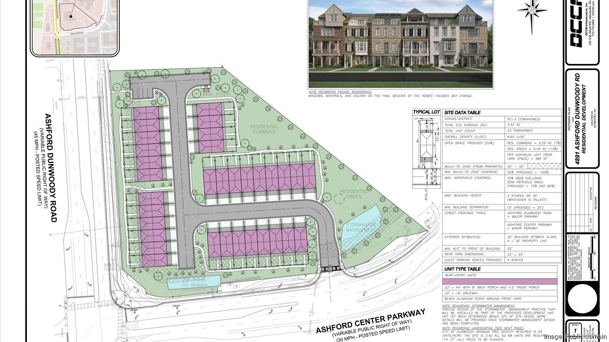 National homebuilder Lennar plots townhomes along busy Perimeter Center artery