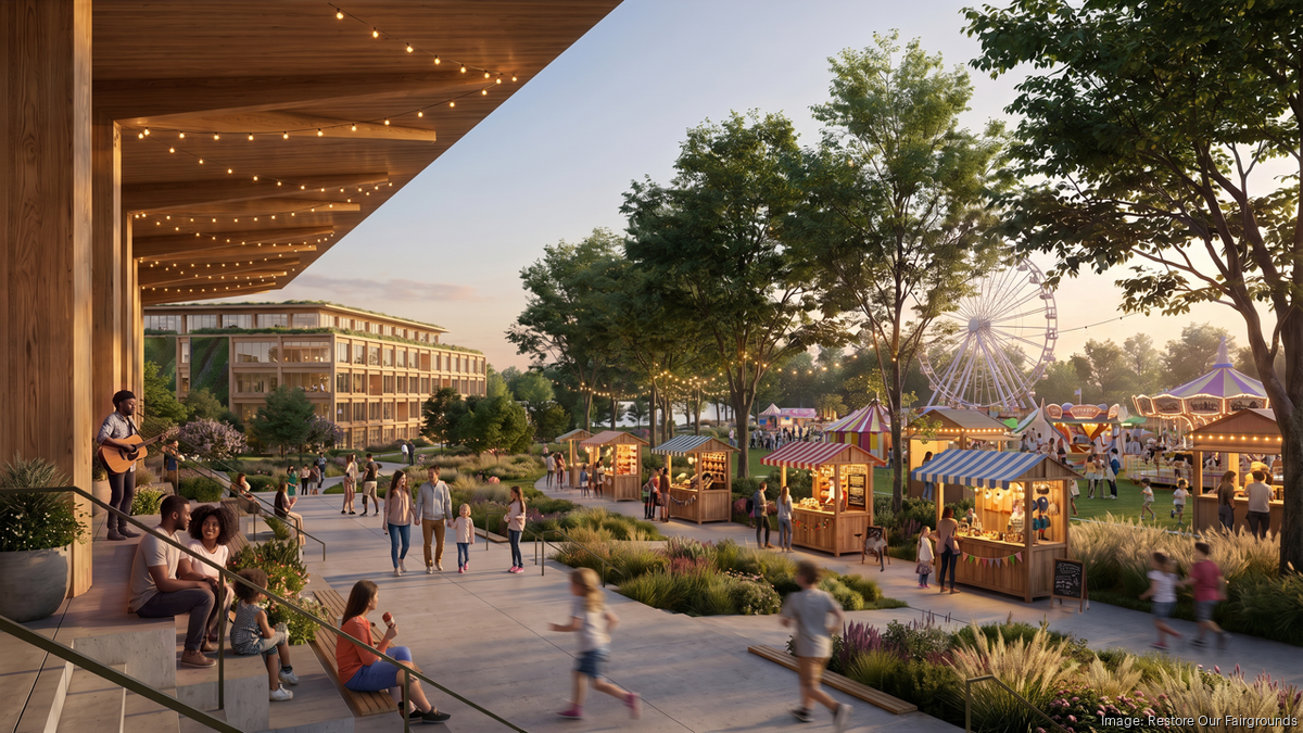 Fairgrounds racetrack opponents unveil aspirational images amidst petition push