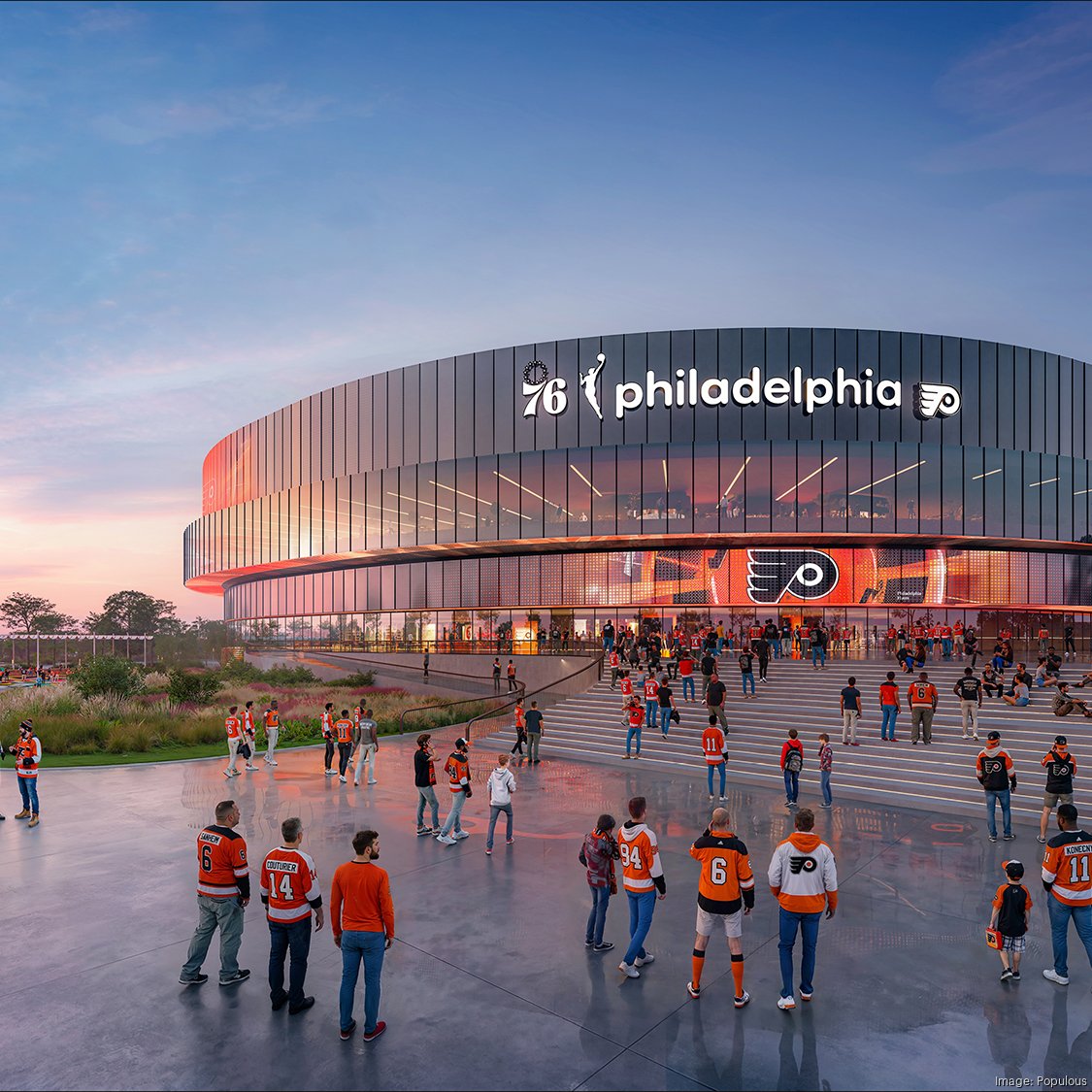 Sixers, Flyers unveil renderings of new South Philly arena