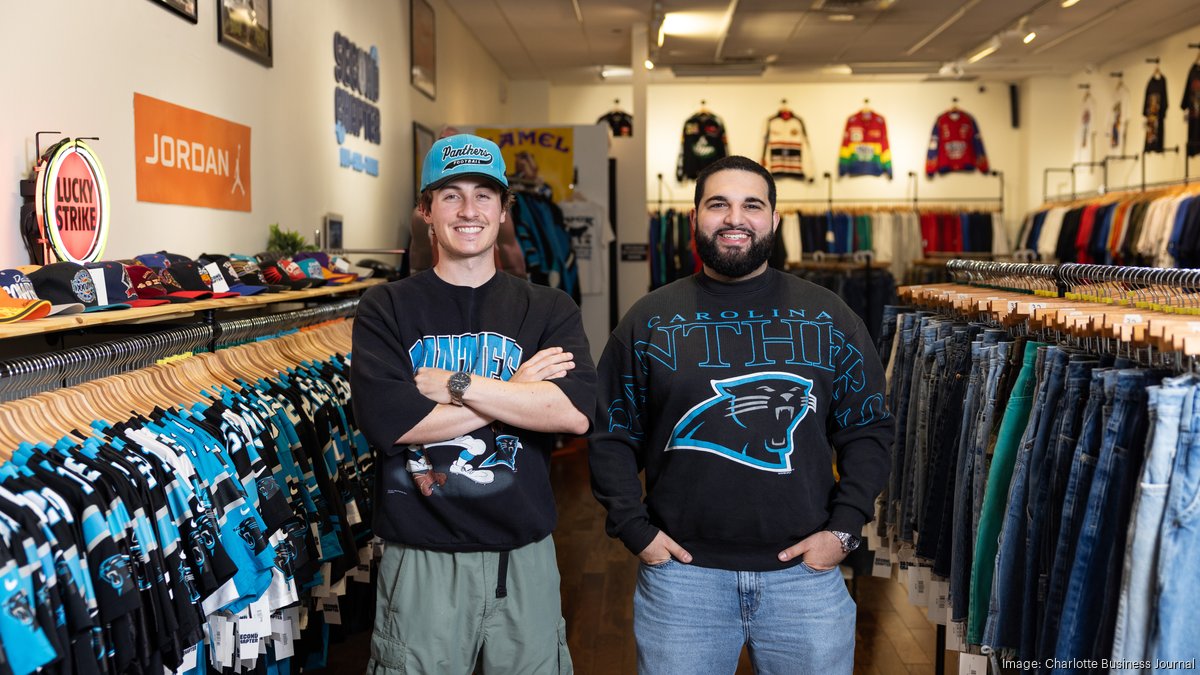 Throwback Panthers jerseys lead playbook for vintage sports apparel store Second Chapter at Carolina Place Mall - Charlotte Business Journal