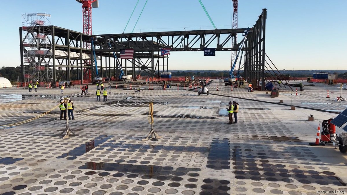 Intel touts construction milestone for New Albany semiconductor complex