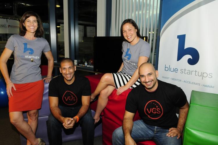 From left, Chenoa Farnsworth of Blue Startups, Tarik Sultan of Sultan Ventures, Meli James of Blue Startups and Omar Sultan of Sultan Ventures.