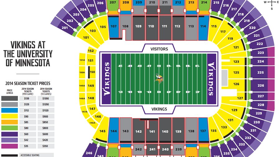 Vikings Stadium Seating Chart Vikings Stadium Seating Photos At U.S.