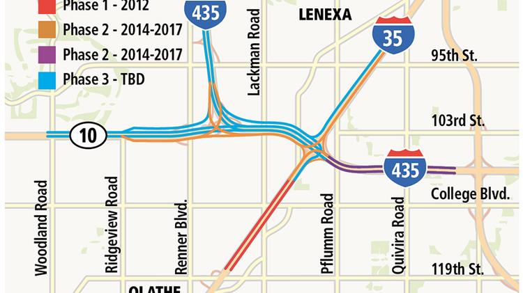 Aims Mapping Johnson County Kansas Lenexa Bypasses Kdot, Asks For Federal Money To Complete Massive Roads  Project - Kansas City Business Journal
