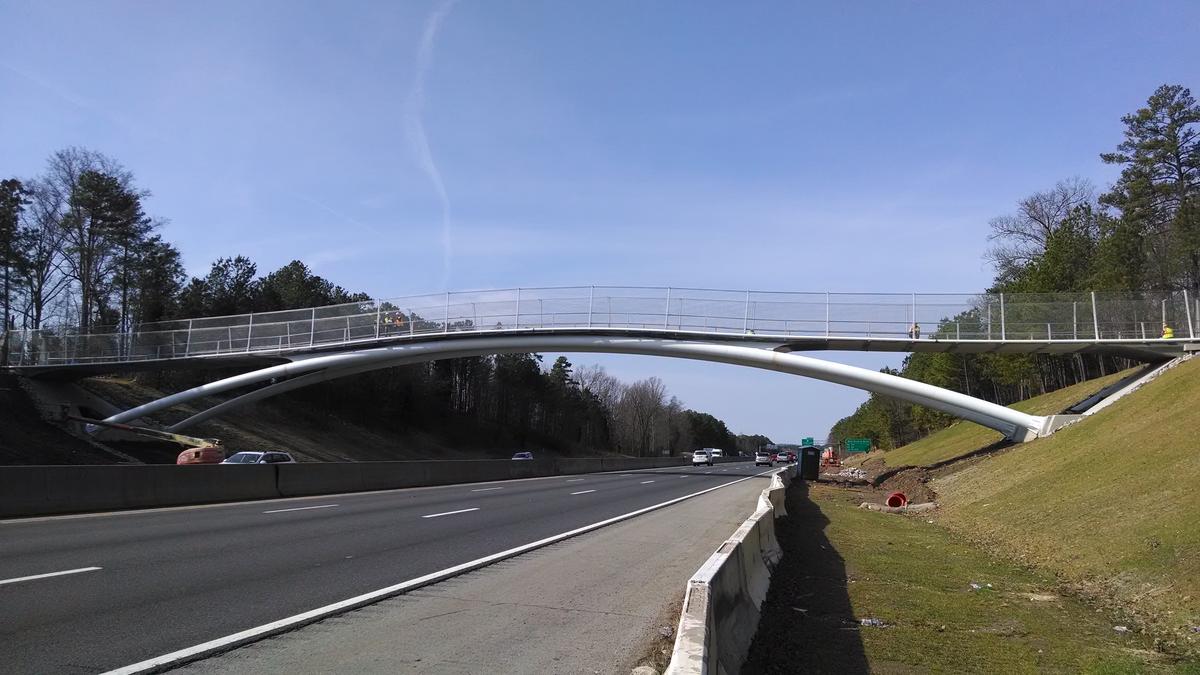 Now open: American Tobacco Trail Bridge over I-40 in Durham