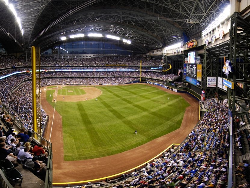 Cerveceros Day at Miller Park. Today the Milwaukee Brewers hosted