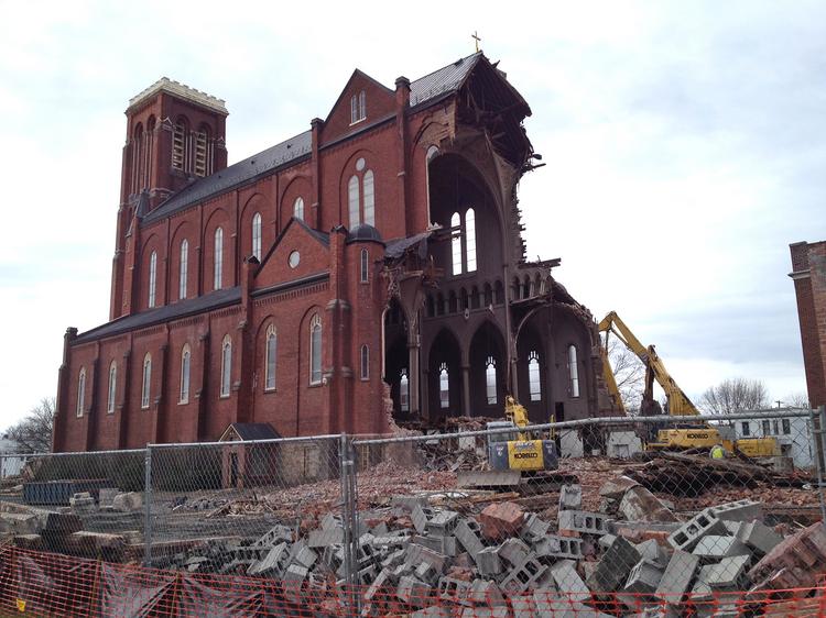 A gaping hole at St. Patrick's in Watervliet, NY - Albany Business Review