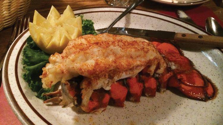 The 10-ounce lobster tail at Treasure Island.