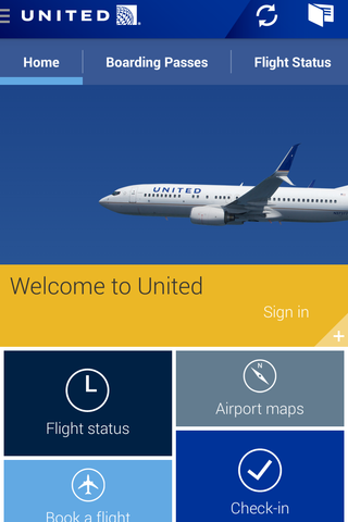 United airlines andoird app 2014