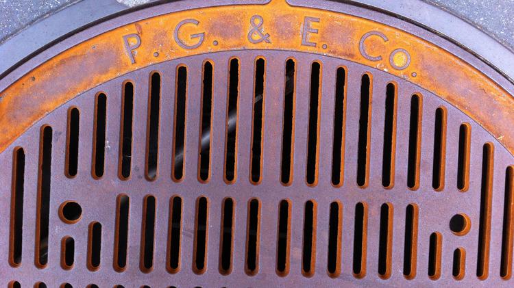 A PG&E Co. manhole cover in San Francisco.