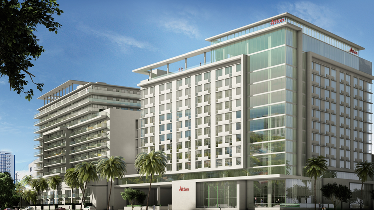 Atton Brickell Hotel Breaks Ground In Miami Slated For Completion A Rendering Of The New Brickell Hotel From Chile Based Chain Atton Hotels