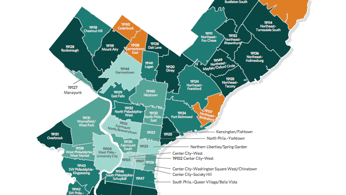 Philadelphia Zip Code Map Printable