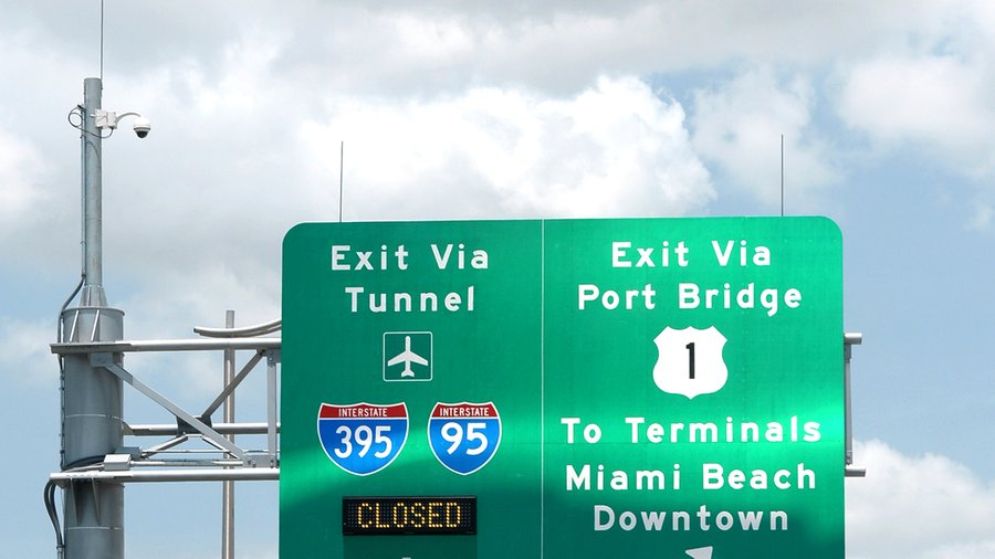 PortMiami Tunnel sign
