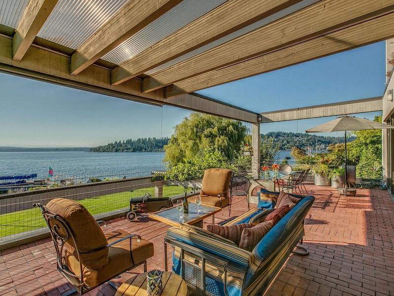 Kirkland Lakefront Home with Dock West of Market Puget Sound