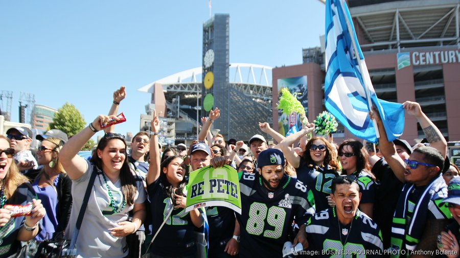 Seahawks Rave Go Hawks! Tens of thousands of fans pack stadium, Seahawks Village for ...