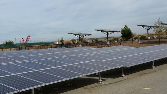 A SMUD solar array at Sutter's Landing