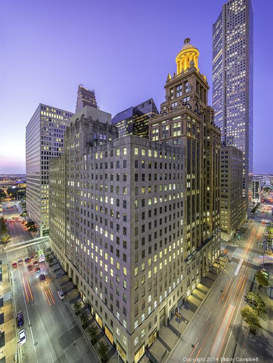 Travis At Walker Vertical Panorama ~ Northwest Downtown Houston