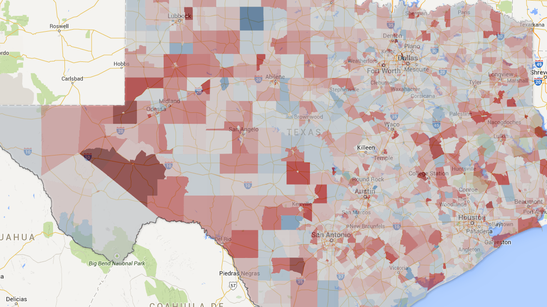 Map: Where Texas home values are rising and falling - Austin Business ...