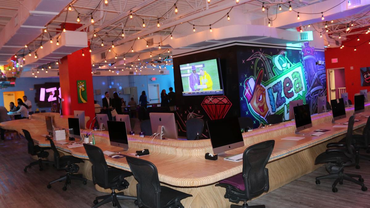 Mega-desk, murals and a bar: Izea new Winter Park Village office debuts -  Orlando Business Journal