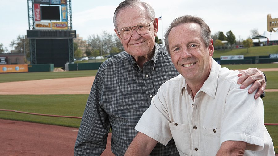 Former Raley's CEO Chuck Collings poses with current CEO Mike Teel at ...