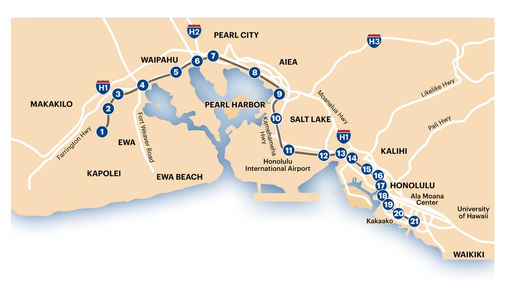 Honolulu Rail Route Map Honolulu Authority For Rapid Transportation Awards Airport Rail Station  Contract To Shimmick-Traylor-Granite Joint Venture - Pacific Business News