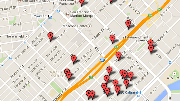 Map of the San Francisco's Central SoMa real estate boom - San ...