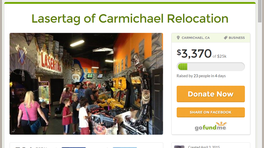 Lasertag of Carmichael launches crowdfunding campaign on GoFundMe while