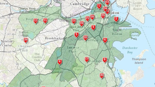 A screen grab of an interactive heat map (below), produced by Esri for ...