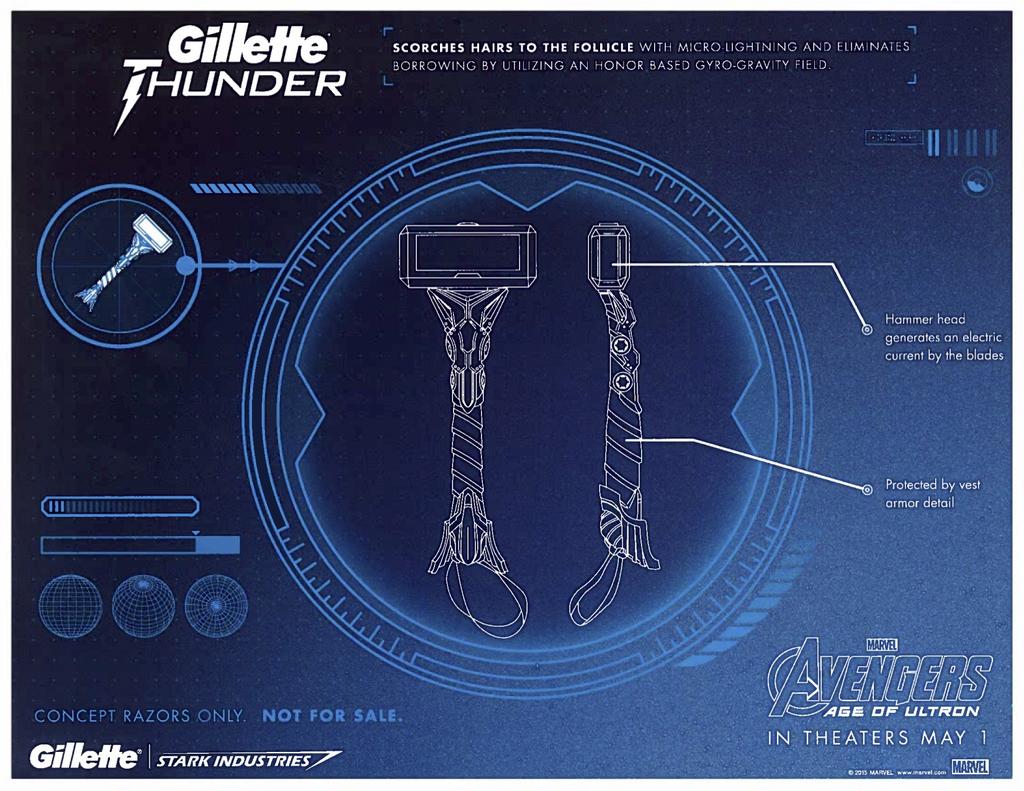 Gillette channeled Tony Stark of Stark Industries aka Iron Man to. 