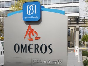 Pictured is Omeros headquarter at 201 Elliott Ave. W in Seattle, Washington