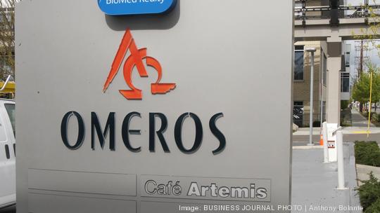 Pictured is Omeros headquarter at 201 Elliott Ave. W in Seattle, Washington