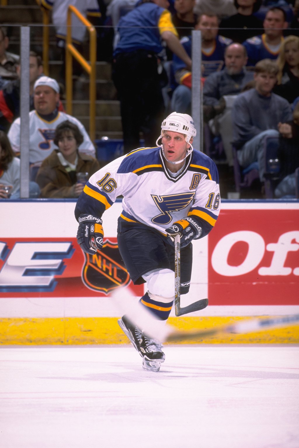 Brett Hull of the St. Louis Blues in action during a game against