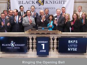 Black Knight Financial Rings NYSE Bell