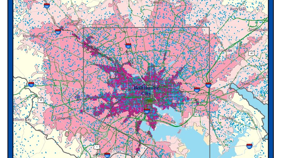 6 maps that show Baltimore's transportation and economic challenges