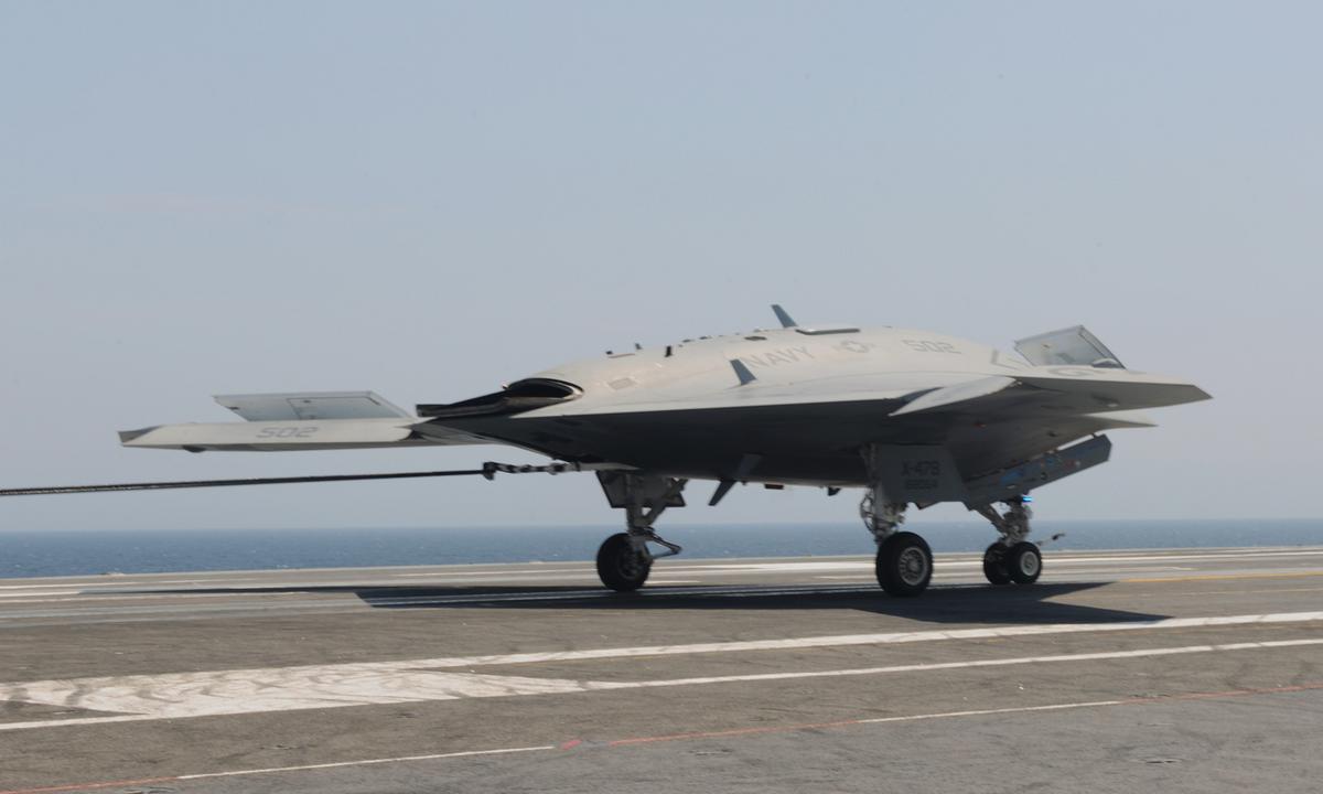 Northrop, Navy complete first landing of X-47B unmanned aircraft ...