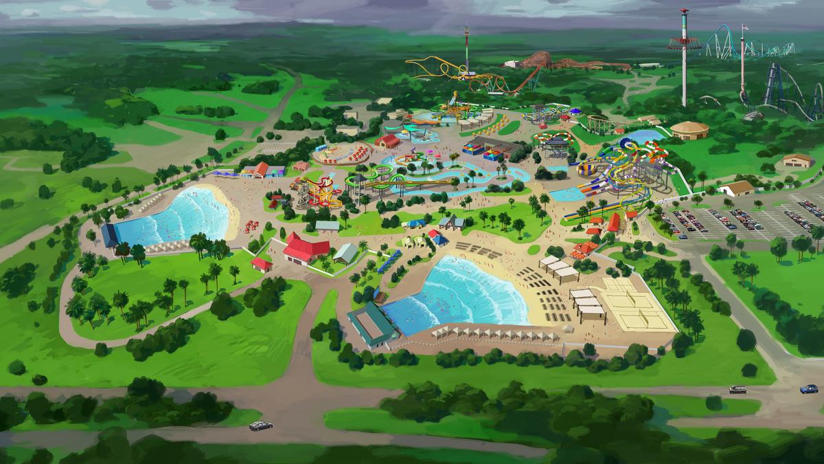 Cedar Fair's Carowinds shows off progress on Carolina Harbor Waterpark ...