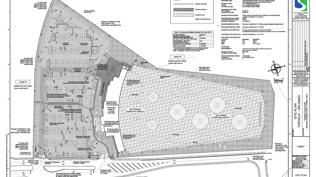 Top Golf Orlando - Central Site Development