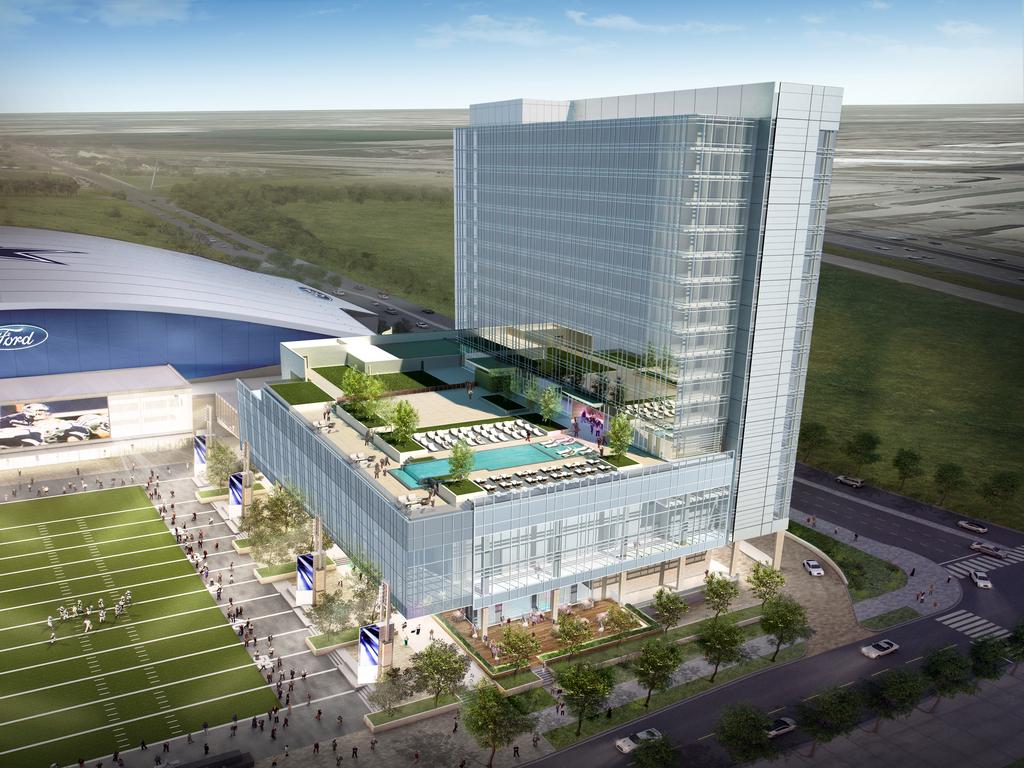 Dallas Cowboys help unveil new luxury hotel near team's new Frisco