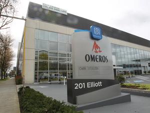 Pictured is Omeros headquarter at 201 Elliott Ave. W in Seattle, Washington