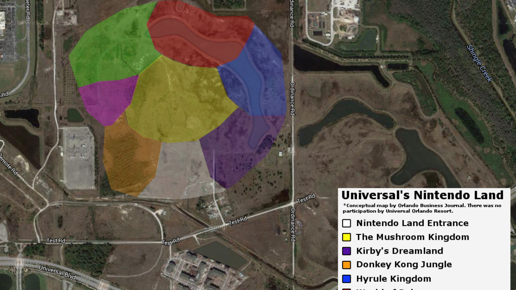 nintendo land universal map