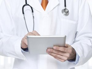 doctor and electronic health record