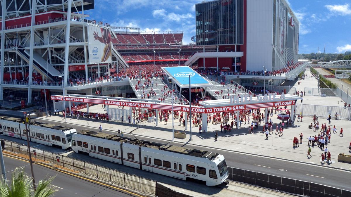 VTA launches express light rail service to 49ers games beginning Sunday -  Silicon Valley Business Journal