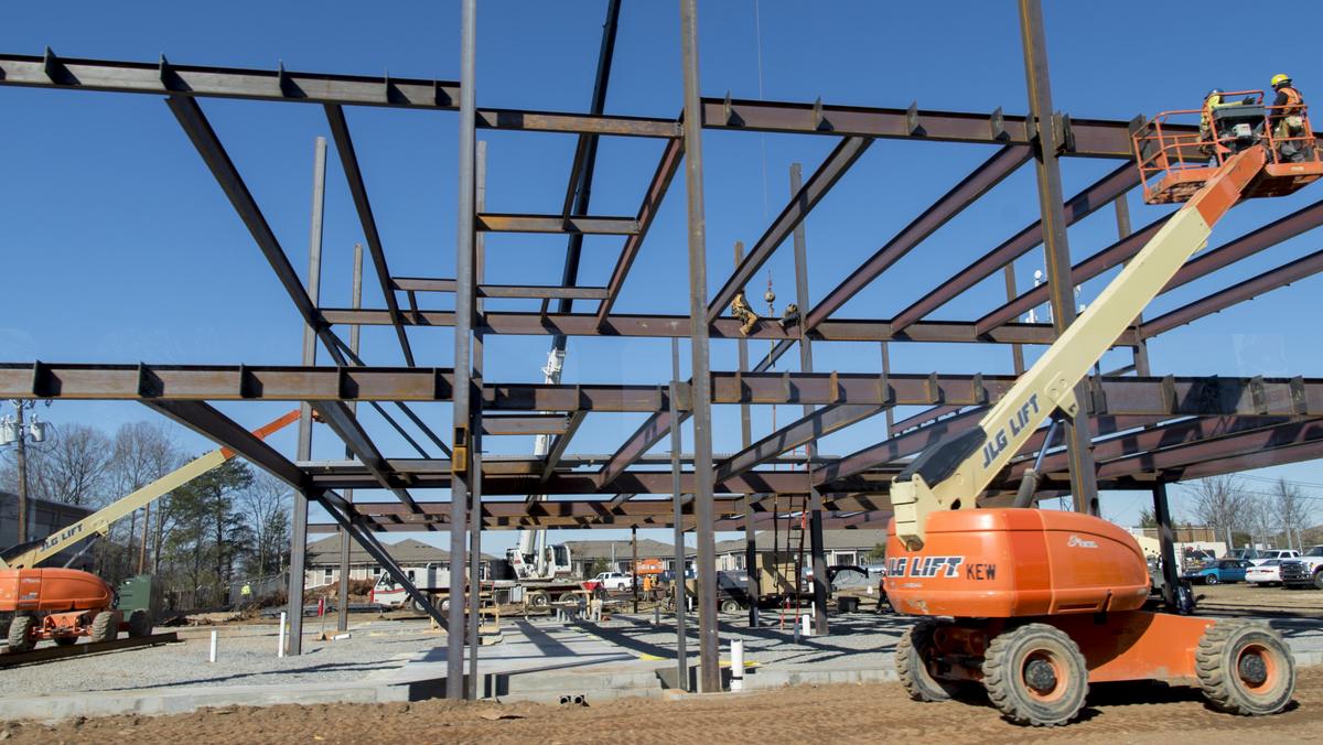 Mixed-use building under construction in Charlotte's South End ...