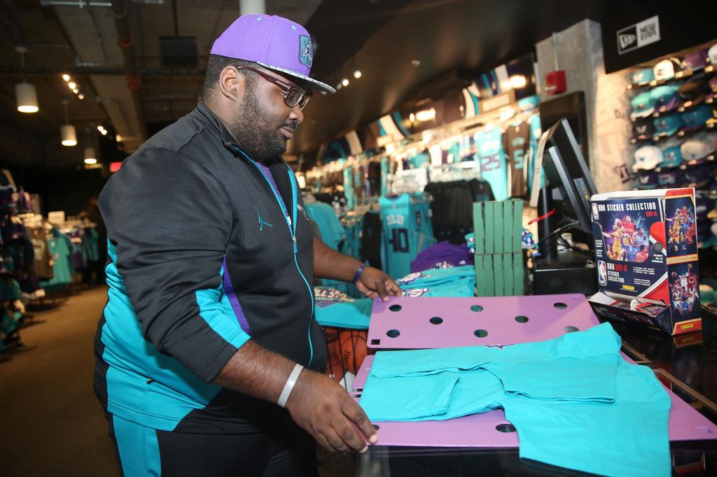 NBA All-Star merch hits shelves at Charlotte Hornets' team store