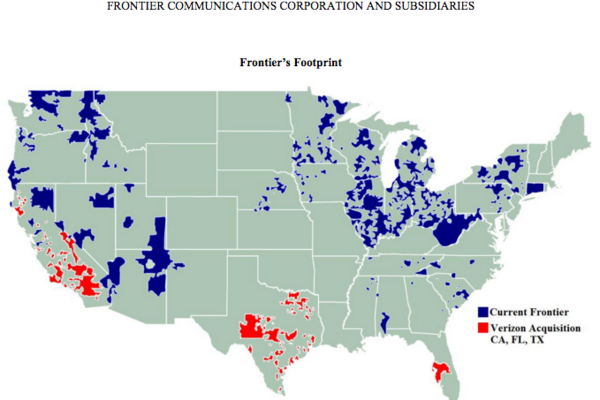 frontier fios availability map Frontier Communications Inc A Rural Telecom Provider Will Take